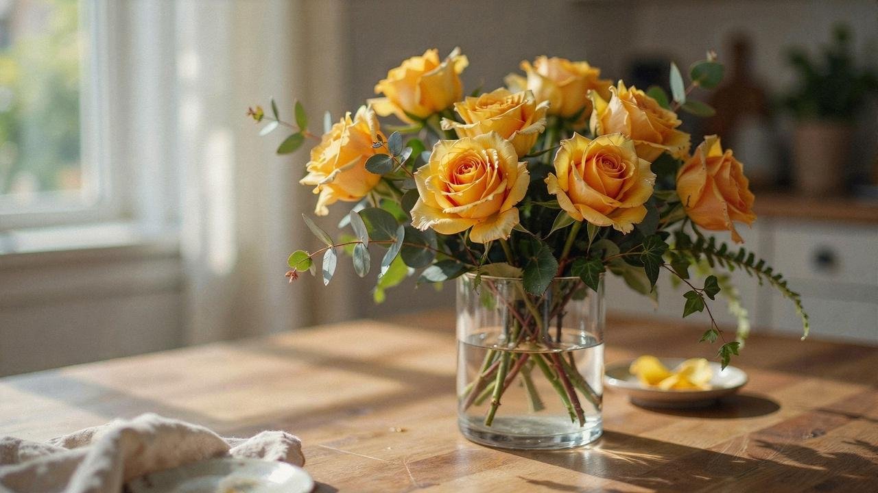 Bouquet of bright yellow roses symbolizing friendship, trust, warmth, and appreciation.