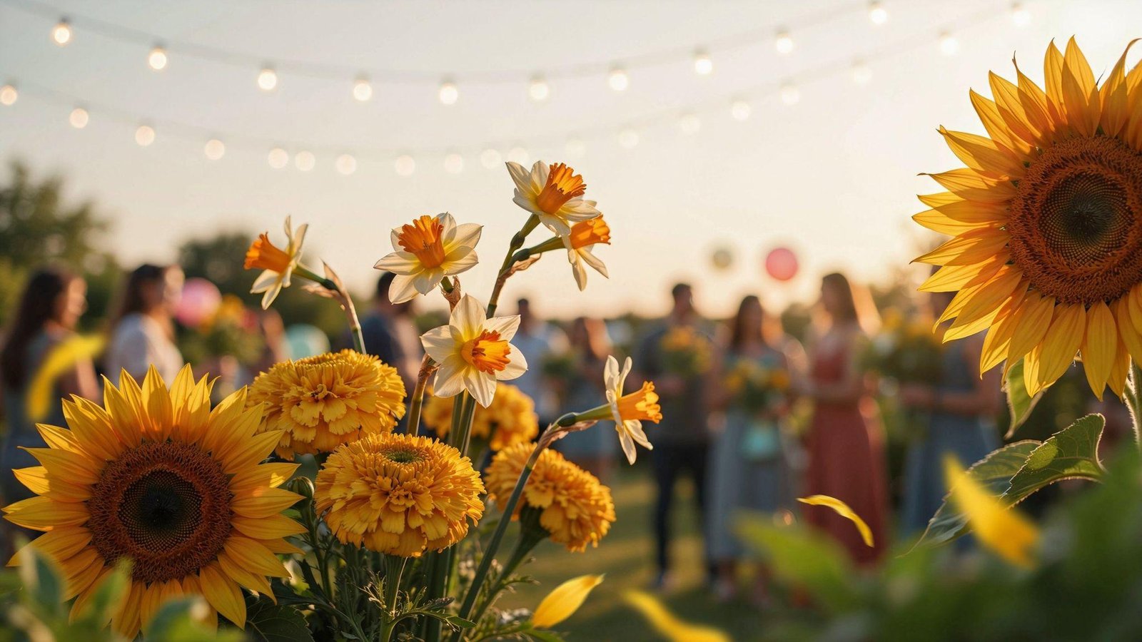 Bright yellow flowers symbolizing celebration of Yellow Flower Day in sunny spring garden scene vibrant
