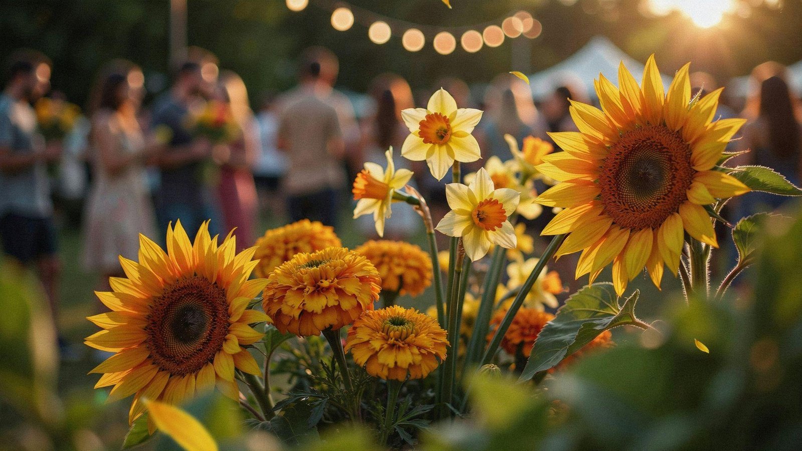 Bright yellow flowers symbolizing celebration of Yellow Flower Day in sunny spring garden scene vibrant