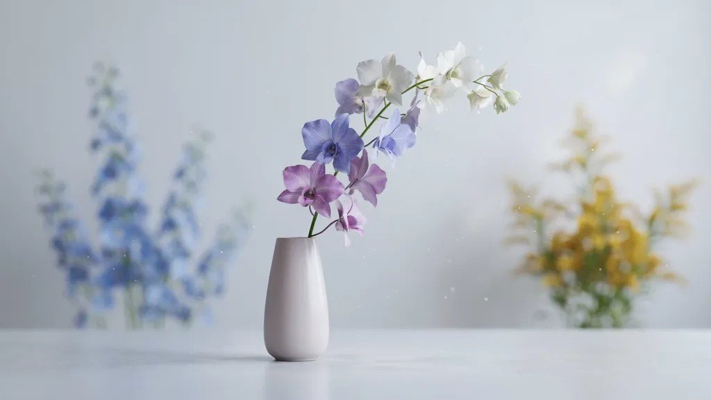 orchids representing the Aquarius zodiac flower symbolism.