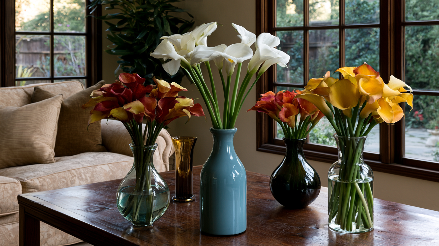 Calla lily bouquets for different life occasions.