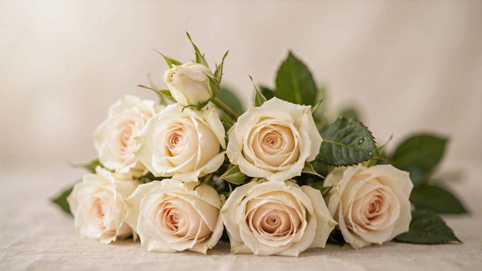 White roses in full bloom symbolizing purity, sincerity, new beginnings, remembrance, and heartfelt respect